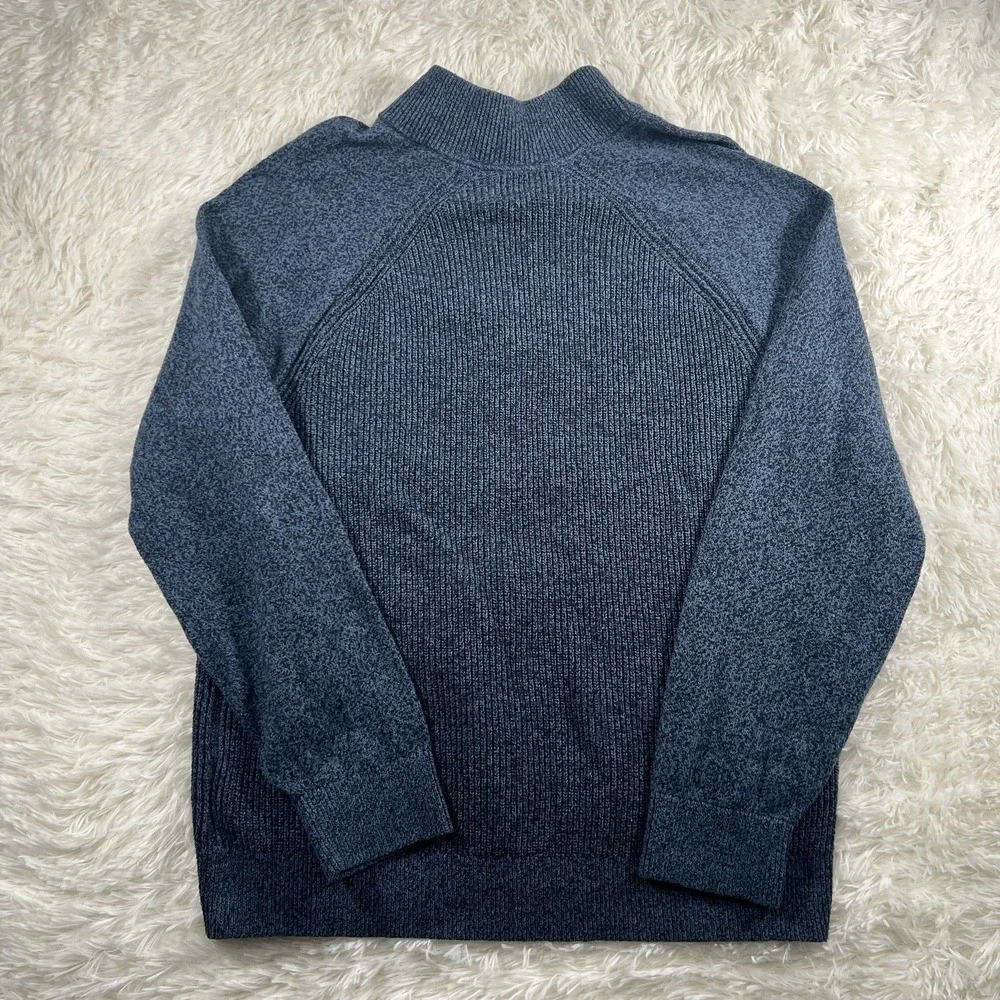 Gap Henley Sweater Mens XL Knit‎ Blue High Neck Long Sleeve Sweatshirt EUC